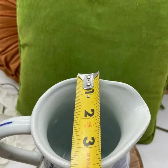 Blue and White 6.75 in Pitcher - Picture 5 of 7